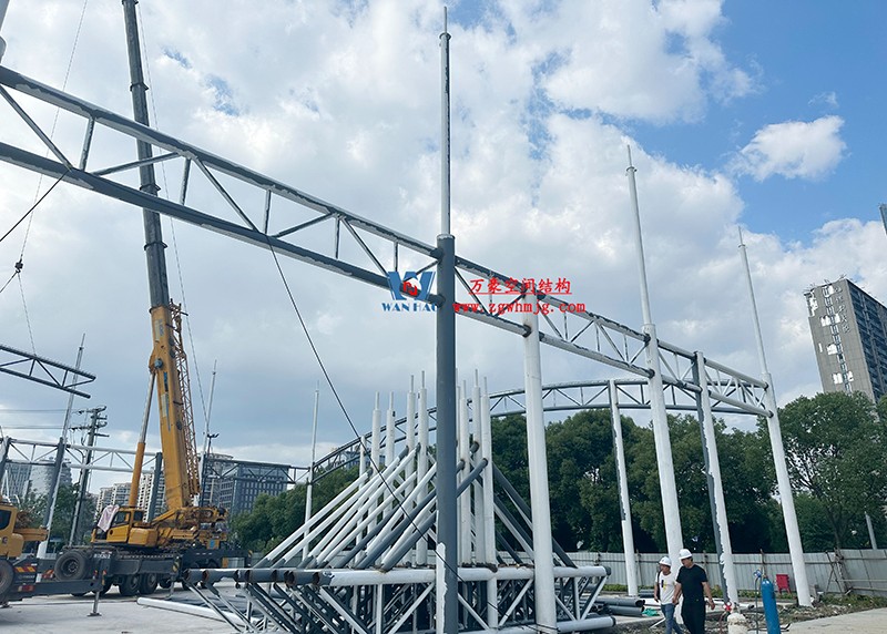 溫州惠民路西側綠地球場鋼膜結構工程完工 溫州惠民路西側綠地球場鋼膜結構工程完工