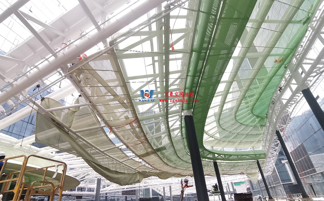 高效協作|勇于擔當—杭州博多森谷ETFE氣枕連廊天幕項目最新施工進展 高效協作|勇于擔當—杭州博多森谷ETFE氣枕連廊天幕項目最新施工進展