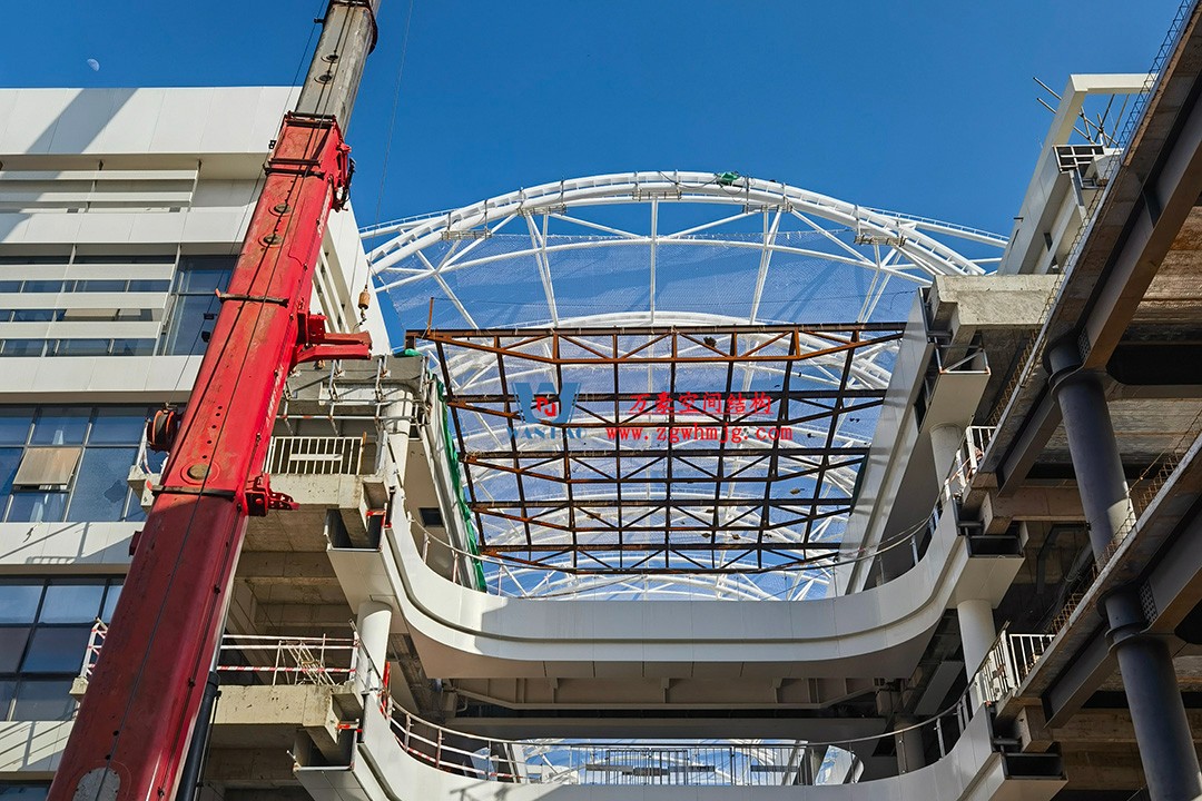 工程進度全速推進,PTFE膜材張拉在即! 工程進度全速推進,PTFE膜材張拉在即!