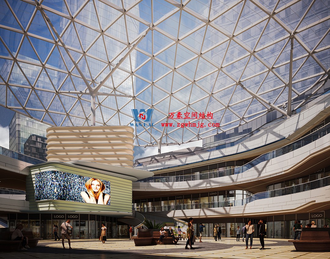 組合型創意消費空間|紹興華發金融活力城ETFE膜結構商業天幕 組合型創意消費空間|紹興華發金融活力城ETFE膜結構商業天幕