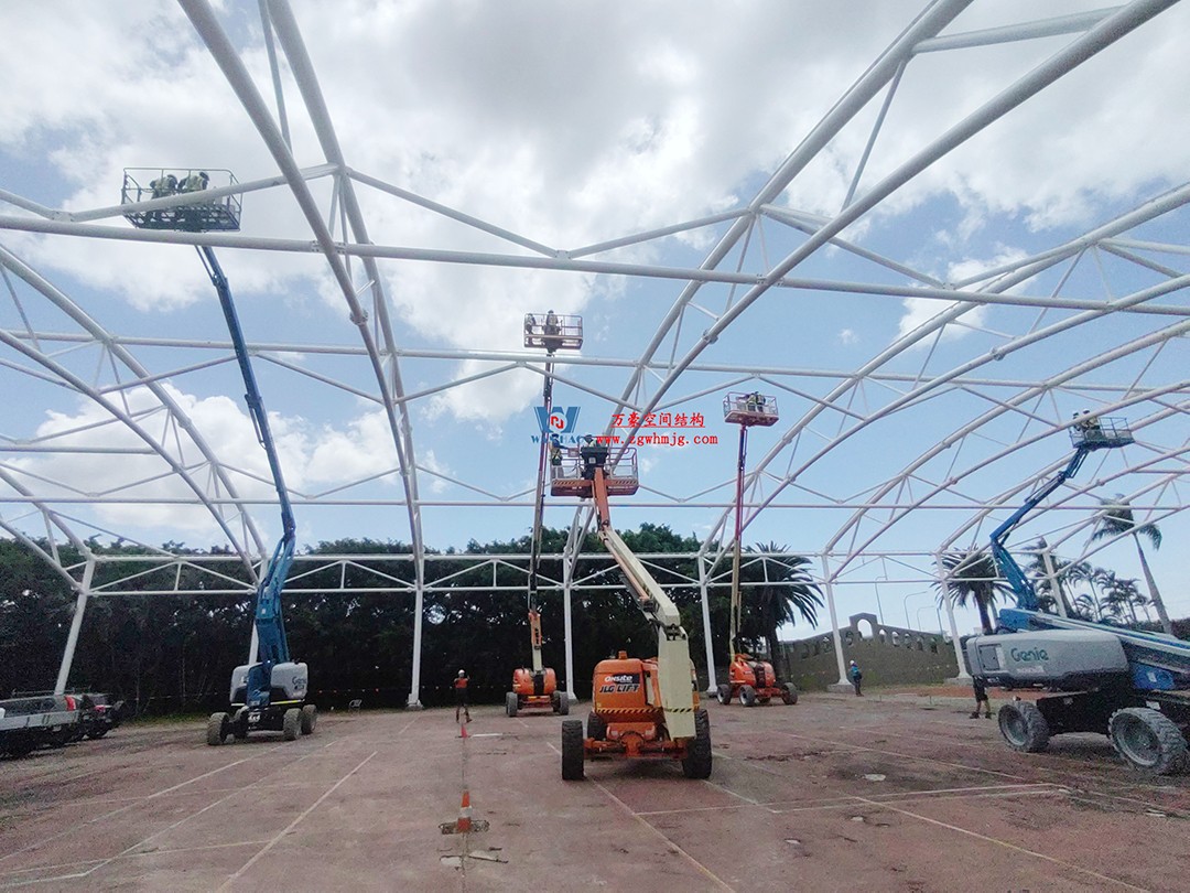 澳大利亞希望島網球中心PTFE膜屋面全面施工 澳大利亞希望島網球中心PTFE膜屋面全面施工