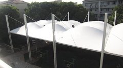 上海閔行中學(xué)籃球場膜結(jié)構(gòu)項(xiàng)目完工